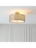Bay Lighting Josette Semi Flush Ceiling Light, Gold
