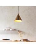 Bay Lighting Kapp Pendant Ceiling Light, Metallic Brass