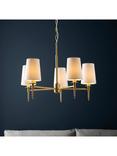 Bay Lighting Louis 5 Arm Ceiling Light, Metallic Brass