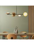 Bay Lighting Rajka 4 Lamp Linear Ceiling Light, Nearly Black