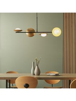 Bay Lighting Rajka 4 Lamp Linear Ceiling Light, Bronze - view 2, Nearly Black