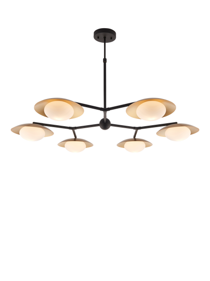 Bay Lighting Rajka 6 Arm Ceiling Light, Bronze, Nearly Black