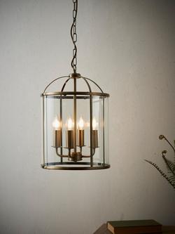 Bay Lighting Stockwell 4 Lamp Glass Pendant Ceiling Light, Metallic Brass - view 2, Metallic Brass