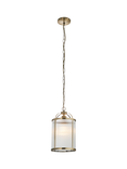 Bay Lighting Stockwell 4 Lamp Ribbed Glass Pendant Ceiling Light, Metallic Brass