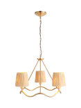 Bay Lighting Wave 3 Arm Ceiling Light, Metallic Brass