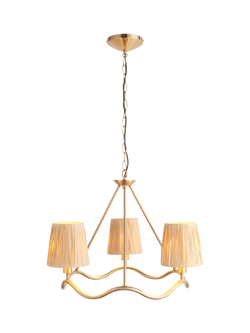 Bay Lighting Wave 3 Arm Ceiling Light, Metallic Brass, Metallic Brass