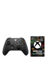 Microsoft Xbox Wireless Controller, Black, with Game Pass Ultimate, 1 Month