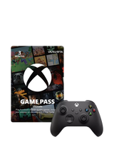 Microsoft Xbox Wireless Controller, Black, with Game Pass Ultimate, 3 Months