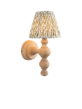 Bay Lighting Biro Turned Ash Wood Wall Light, Natural Beige