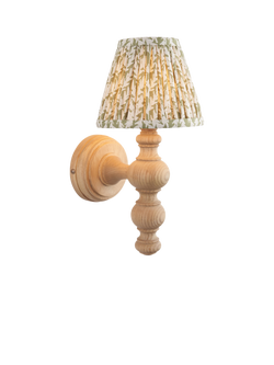 Bay Lighting Biro Turned Ash Wood Wall Light, Natural Beige, Natural Beige