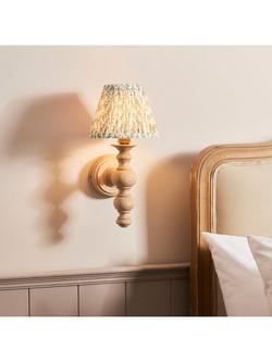 Bay Lighting Biro Turned Ash Wood Wall Light, Natural Beige - view 2, Natural Beige