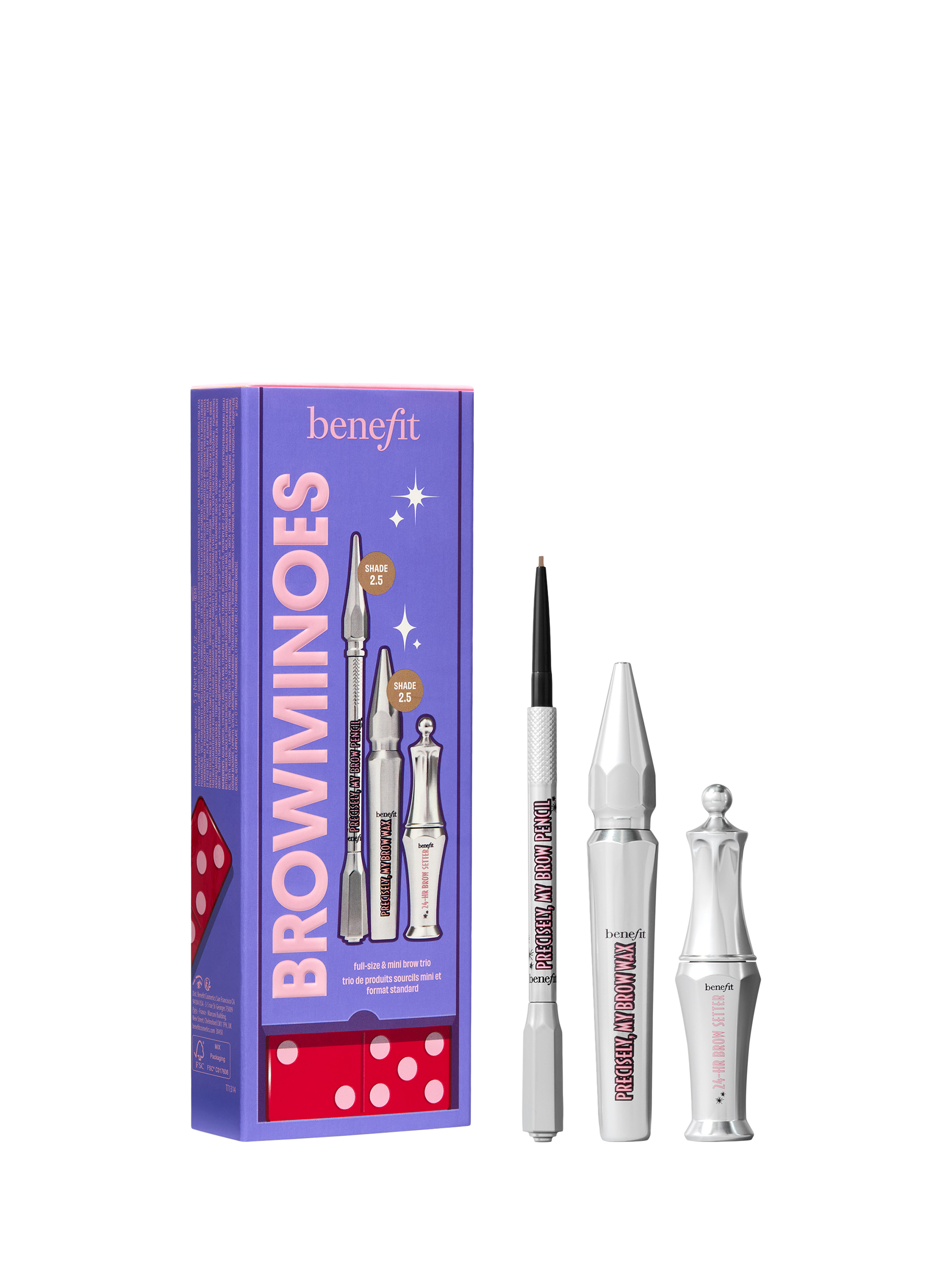 Product image 1 of 10, which shows Benefit BROWminoes Eyebrow Makeup Gift Set, 2.5