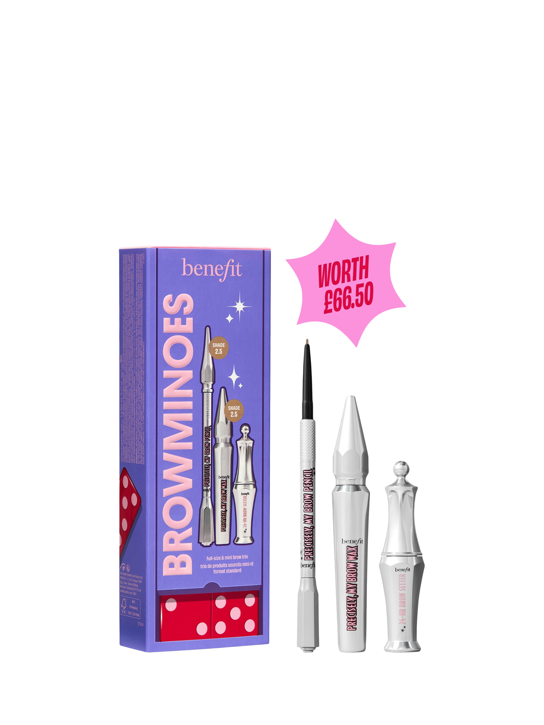 Product image 9 of 10, which shows Benefit BROWminoes Eyebrow Makeup Gift Set, 2.5
