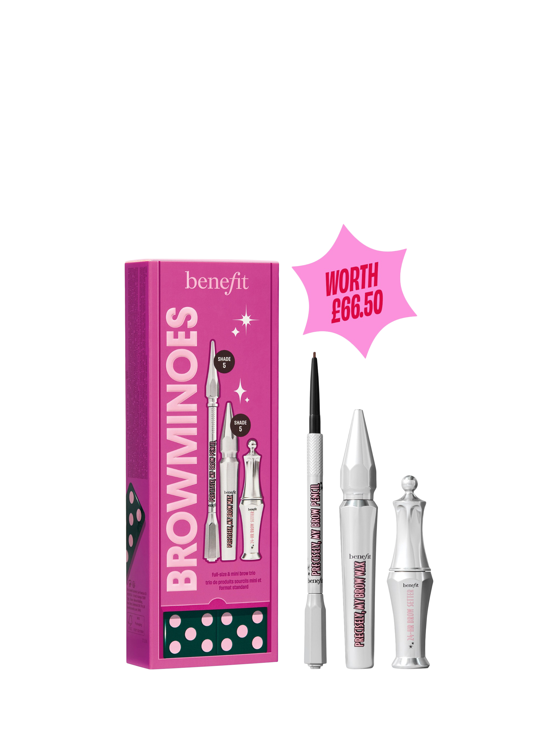 Product image 9 of 10, which shows Benefit BROWminoes Eyebrow Makeup Gift Set, 5