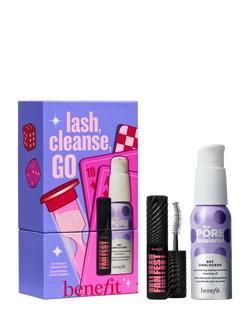Benefit Lash Cleanse Go Mascara and Oil Cleanser Stocking Filler Makeup Gift Set, 