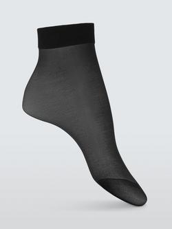 John Lewis 10 Denier Ankle-High Tights, Pack of 3, Black