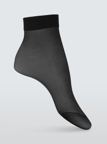 John Lewis 10 Denier Ankle-High Tights, Pack of 3, Black