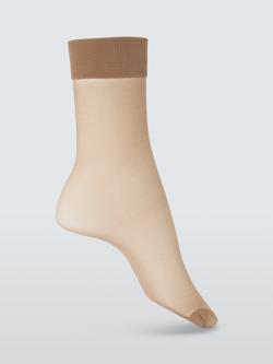 John Lewis 10 Denier Knee-High Tights, Pack of 3, Almond