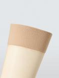 John Lewis 15 Denier Medium Support Knee High Tights, Pack of 2, Almond