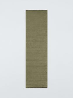 John Lewis Plain New Zealand Wool Rich Runner Rug, L240 x W170cm, Avocado