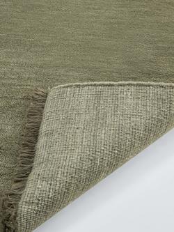 John Lewis Plain New Zealand Wool Rich Runner Rug, L240 x W170cm - view 2, Avocado