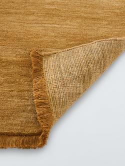John Lewis Plain New Zealand Wool Rich Runner Rug, L240 x W70cm - view 2, Mustard