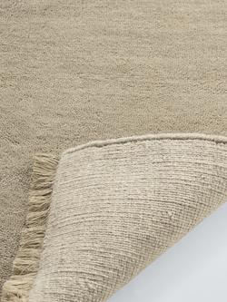 John Lewis Plain New Zealand Wool Rich Runner Rug, L240 x W70cm - view 2, Putty