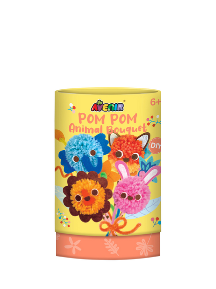 Avenir Pom Pom Animal Bouquet Craft Kit, Multi