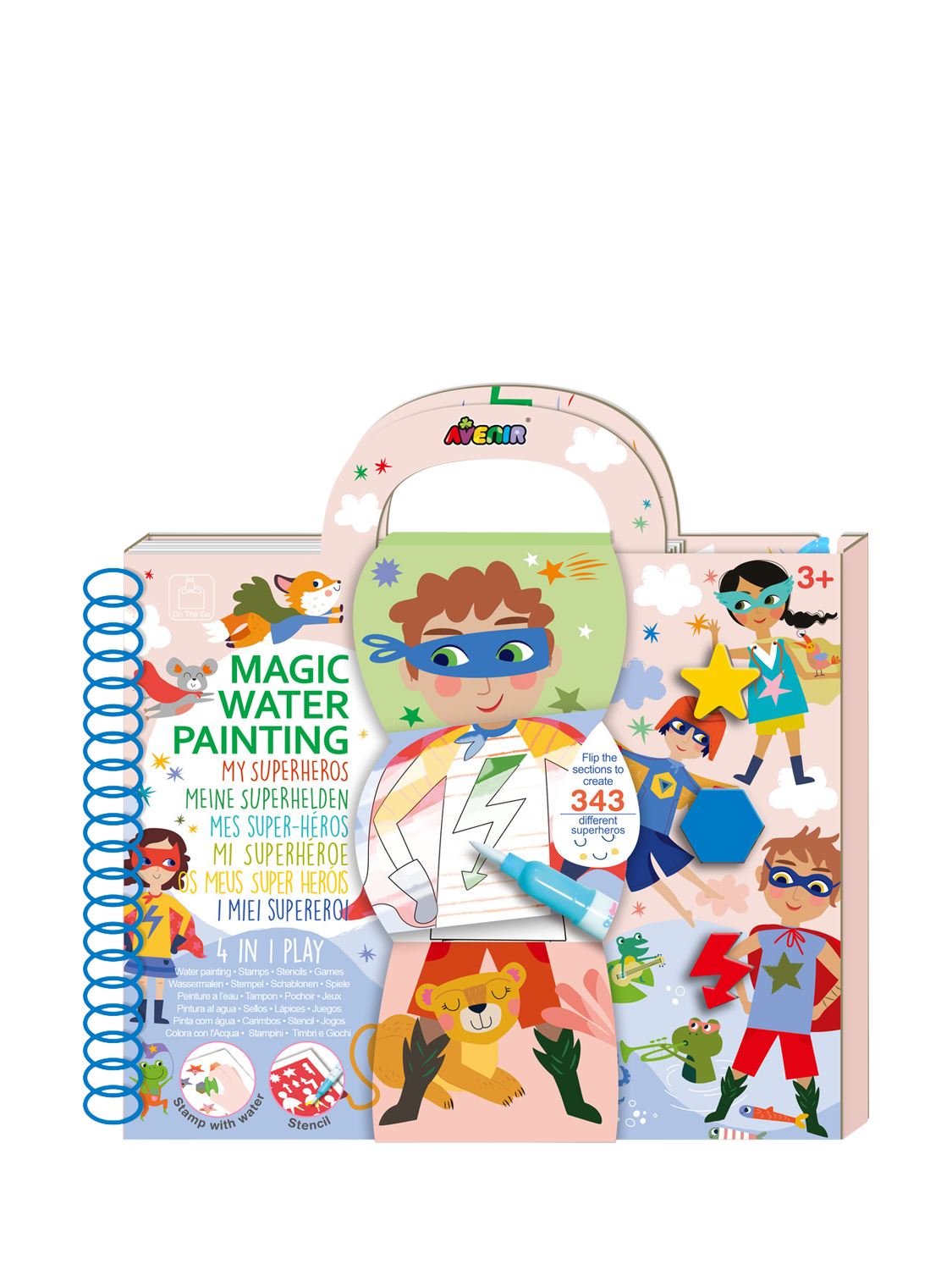 Avenir Superheroes Magic Water Painting Book