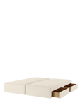 John Lewis OUTLET Pocket Sprung 4 Drawer Storage Divan Base, Super King Size, Like New, Brushed Tweed Beige