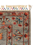 Gooch Oriental Pictorial Pure Wool Rug, Grey, L189 x W123 cm
