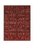 Gooch Oriental Pictorial Pure Wool Rug, Red, L171 x W125 cm