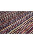 Gooch Oriental Stripe Gabbeh Pure Wool Runner Rug, Multi, L198 x W69 cm