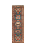 Gooch Oriental Supreme Kazak Pure Wool Runner Rug, Green, L246 x W80 cm