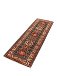 Gooch Oriental Supreme Kazak Pure Wool Runner Rug, Green, L184 x W62 cm