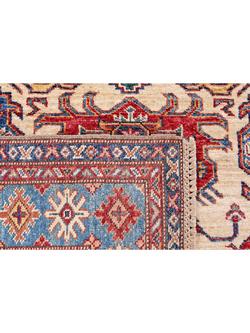 Gooch Oriental Supreme Kazak Pure Wool Rug, Ivory, L181 x W122 cm - view 2, Ivory