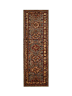 Gooch Oriental Supreme Kazak Pure Wool Runner Rug, Multi, L258 x W83 cm, Multi