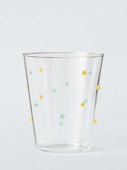 John Lewis Bobbin Textured Glass Tumbler, 355ml, Clear, Multi