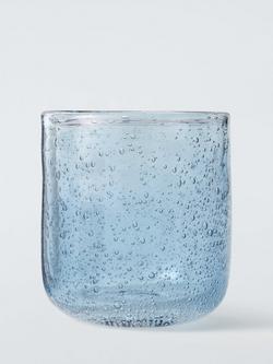 John Lewis Bubble Glass Tumbler, 375ml, Blue, Multi