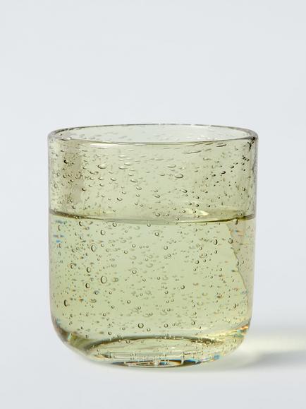 John Lewis The Colour Edit Bubble Glass Tumbler, 340ml - view 2, Pistachio