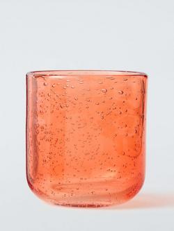 John Lewis Bubble Glass Tumbler, 375ml, Sienna, Multi