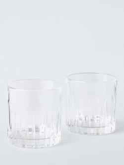 John Lewis Paloma Timeless Crystal Glass Tumblers, Set of 2, 359ml, Clear, Clear