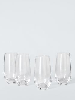 John Lewis Swan Crystal Glass Highball, Set of 4, 460ml, Clear, Clear