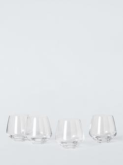 John Lewis Swan Crystal Glass Tumbler, Set of 4, 390ml, Clear, Clear
