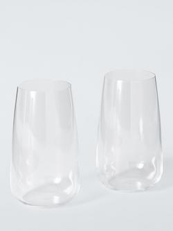 John Lewis Sora Crystal Glass Highball, Set of 2, 510ml, Clear, Clear