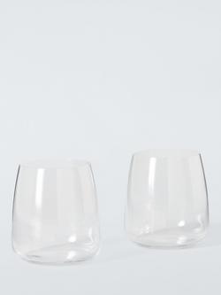 John Lewis Sora Crystal Glass Tumbler, Set of 2, 460ml, Clear, Clear