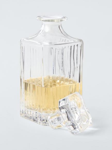 John Lewis Paloma Timeless Crystal Glass Decanter, 750ml, Clear - view 2, Clear