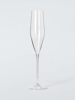 John Lewis Swan Crystal Glass Champagne Flute, Set of 4, 190ml, Clear - view 2, Clear