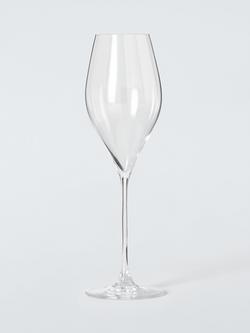 John Lewis Swan Crystal Prosecco Glass, Set of 4, 320ml, Clear - view 2, Clear