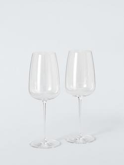 John Lewis Sora Crystal Red Wine Glass, Set of 2, 540ml, Clear, Clear